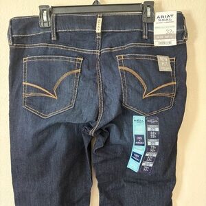 Ariat Women's Mid Rise Boot Cut 32R Jeans Arrow Fit Straight Through the Waist